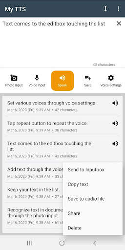My TTS: Text-to-Speech screenshot 6
