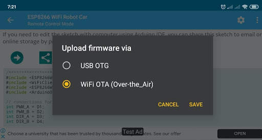 ESP8266 WiFi Robot Car screenshot 3