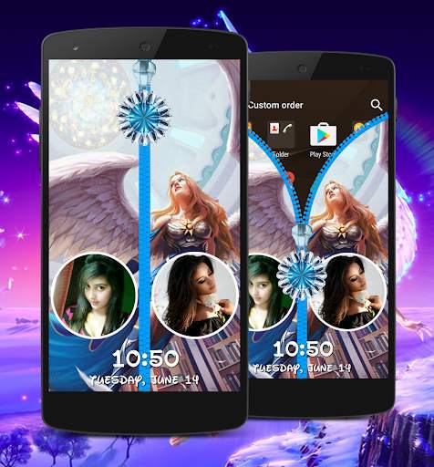 Angel Zipper Lock Screen screenshot 4