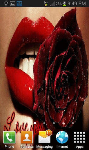 Red Lip Rose LWP screenshot 2