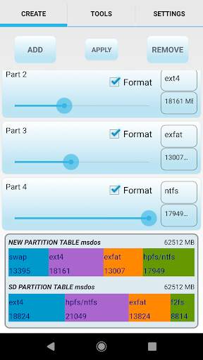 AParted ( Sd card Partition ) скриншот 1