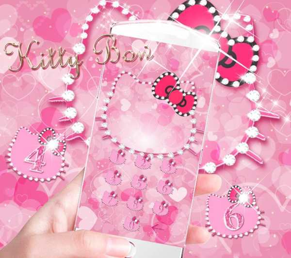 Pink Kitty Diamond Theme screenshot 4