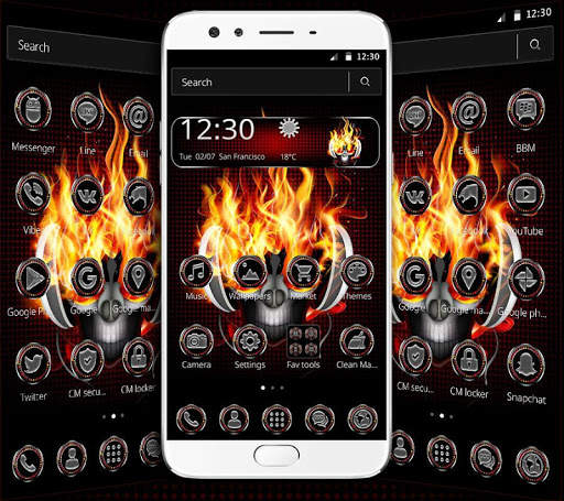 Hot musical skull theme screenshot 2