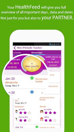 Mon Période Tracker/Calendrier screenshot 4