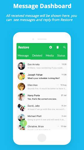 Restore : Recover Deleted messages & Status saver screenshot 1