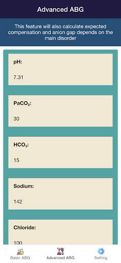 Complete ABG Analysis screenshot 2