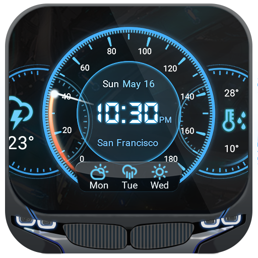 3 Day Clock Forecast Widget أيقونة