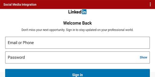 Social Media Integration screenshot 3
