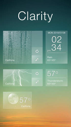 Clarity GO Weather Widget Theme screenshot 3