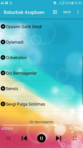 Boburbek Arapbaev qo'shiqlari screenshot 2