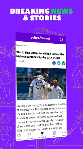 Yahoo Cricket App: Cricket Live Score, News & More screenshot 5
