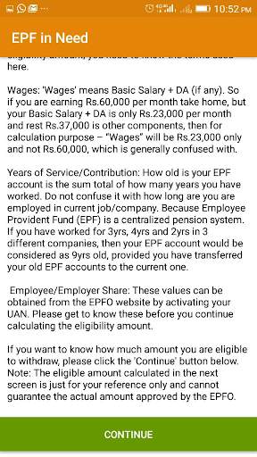 EPF Withdrawal Calculator 2 تصوير الشاشة