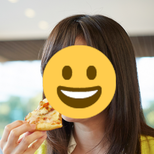 Auto face stamp - cover face with emoji icon