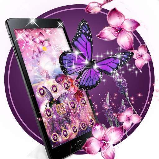 HD Violet Lavender Butterfly Theme 1.1.6