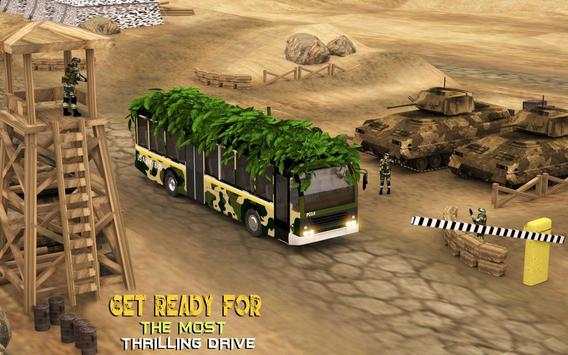 Army Camouflage Bus Driving 3D 2018 screenshot 2