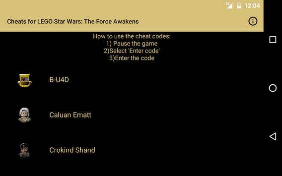 Cheats for LEGO Star Wars: TFA screenshot 7