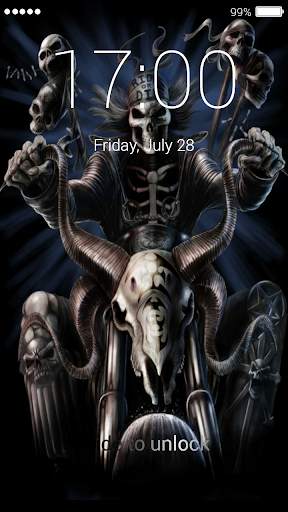 Skeleton Lock Screen 5 تصوير الشاشة