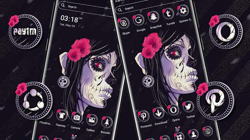Zombie Girl Launcher Theme screenshot 3