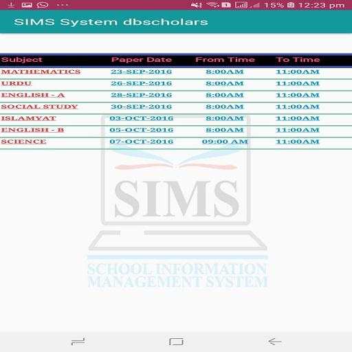 SIMS Parents (dbScholars) screenshot 4