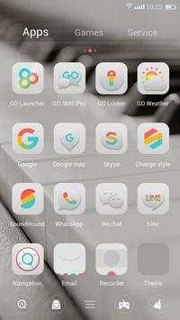 White Style GO Launcher Theme screenshot 3