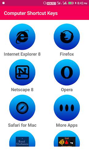 Computer Shortcut Keys 5 تصوير الشاشة