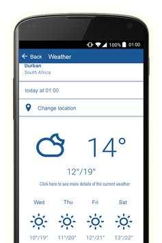 Weather in Durban screenshot 1
