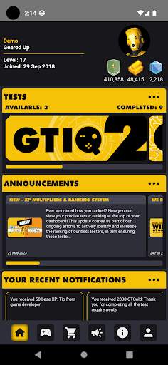 Game Tester screenshot 1