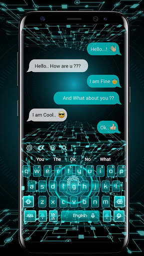 Scanner Fingerprint Keyboard Theme screenshot 1