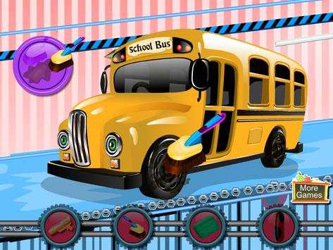 Mobil game sekolah mencuci bus screenshot 3