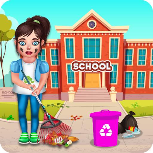Baby Girl School Cleaning - Keep your school Clean 3.0