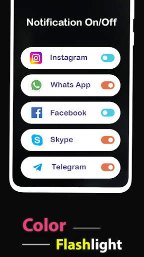 Colour Flashlight - Call & SMS screenshot 6