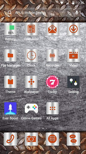 Cool Metal-APUS Launcher theme screenshot 2
