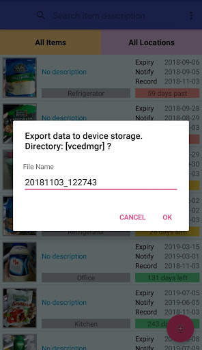 VC Expiry Date Manager 5 تصوير الشاشة