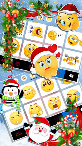 Christmas Santa कीबोर्ड पृष्ठभूमि स्क्रीनशॉट 4