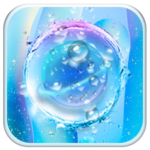 Blue Transparent Water Droplets-APUS Launcher 71.0.1001