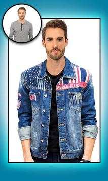Men Denim Jeans Jackets Scarf & Caps Photo Editor screenshot 2