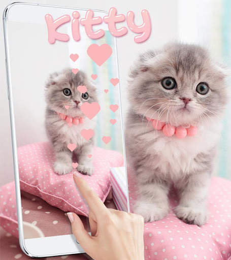 Pink Cute Kitty Cat Theme screenshot 2