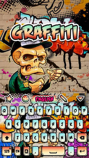 Retro Grafitti GO Keyboard Animated Theme screenshot 1