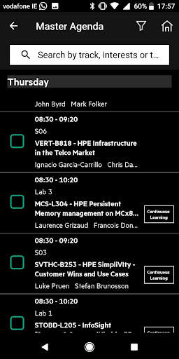 HPE TSS Events screenshot 2