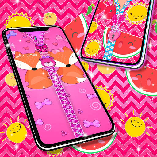 Kawaii zipper lock screen screenshot 3