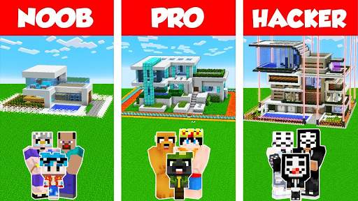 Noob vs Pro vs Hacker for Minecraft PE screenshot 1