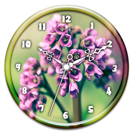 Violet Flower Clock Live WP أيقونة