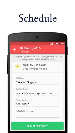 Pain Away - Booking App screenshot 4