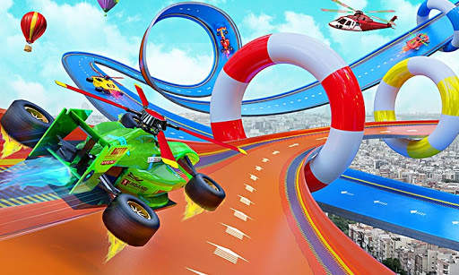 Flying Formula Car Race Game screenshot 1