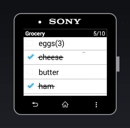 Shopping List for SmartWatch 2 screenshot 2