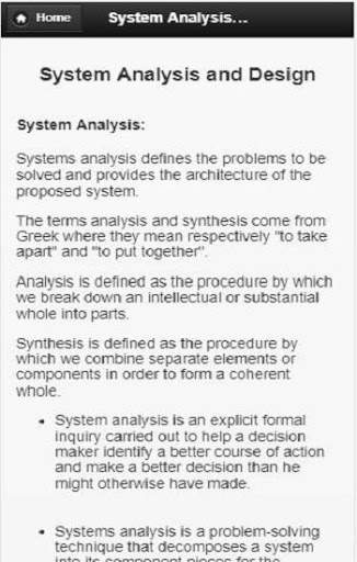 System Analysis and Design screenshot 2