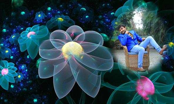 Neon Flower Photo Frame screenshot 3