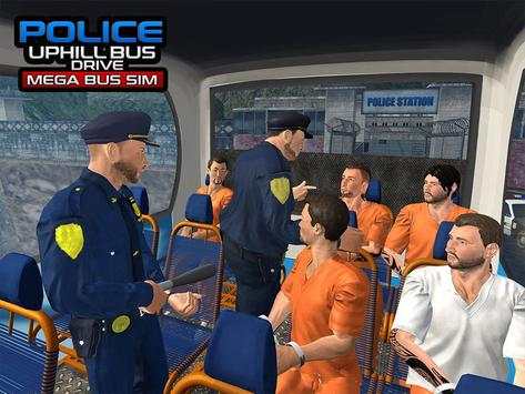 Police Uphill Bus Drive-Mega Bus Simulator screenshot 4