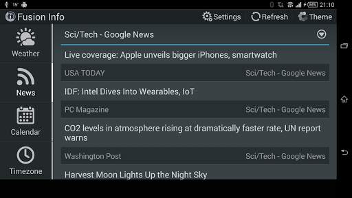 Weather and News Info Widget screenshot 11