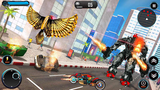 Flying Pigeon Robot Bike Games screenshot 6